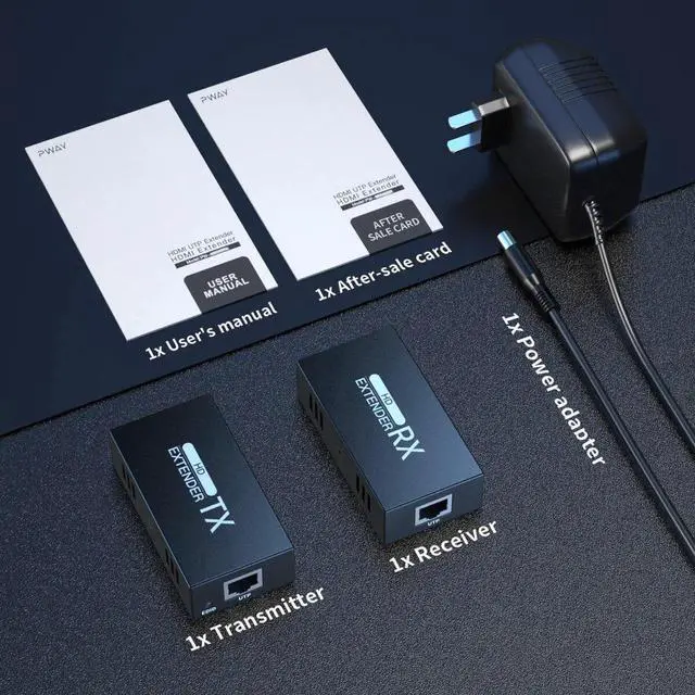 Alt view image 3 of 6 - HDMI KVM extender 50M over cat5/6 Ethernet Cable 1080P USB KVM HDMI Extende Audio Video Converter For PC Ps5 TV Monitor