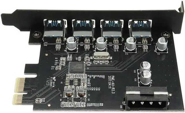 Alt view image 2 of 6 - 1Pcs Super Speed USB 3.0 PCI-E 4 Port Expansion Card for MAC for OSX 10.8-10.12 Computer Add On Cards Circuit?Board
