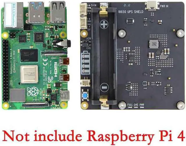 Alt view image 4 of 6 - Aomoproing 18650 Lithium Battery UPS Expansion Board X703 V1.2 Uninterruptible Power Supply Module for Raspberry Pi 4B