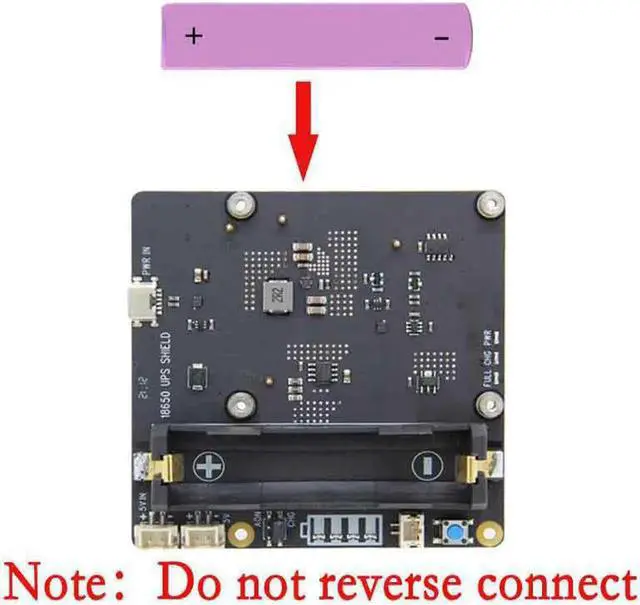 Alt view image 5 of 6 - Aomoproing 18650 Lithium Battery UPS Expansion Board X703 V1.2 Uninterruptible Power Supply Module for Raspberry Pi 4B