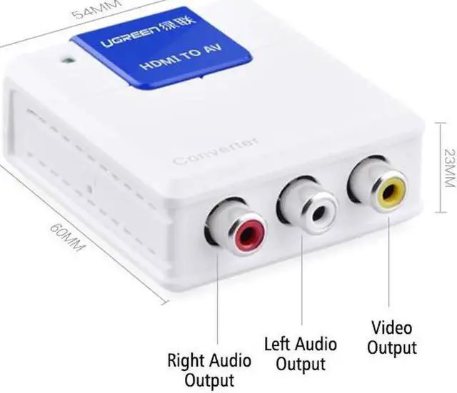 Alt view image 2 of 6 - 1080P HDMI to RCA Audio Video AV CVBS Adapter Support HD For HD HDMI 3RCa AV Converter BOX For TV PC PS3 VCR DVD PAL