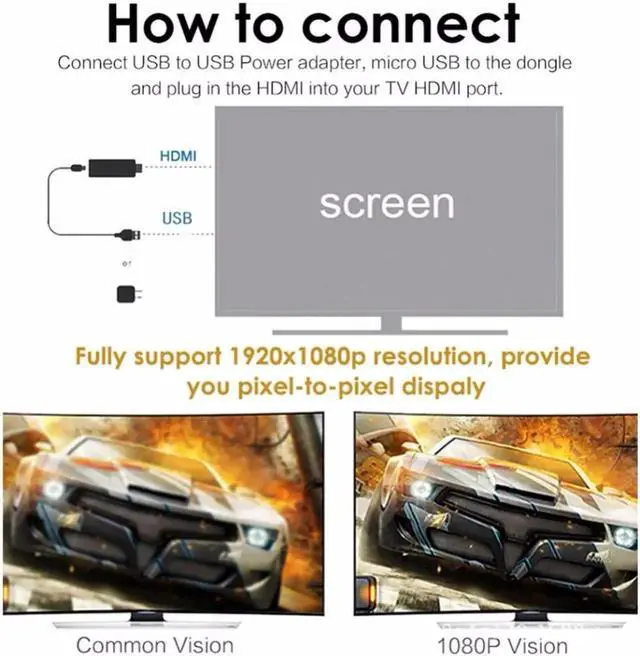 Alt view image 3 of 6 - WiFi Display Dongle Receiver Black 1080P HD TV Stick Airplay Media Streamer Adapter Media for Android IOS TV