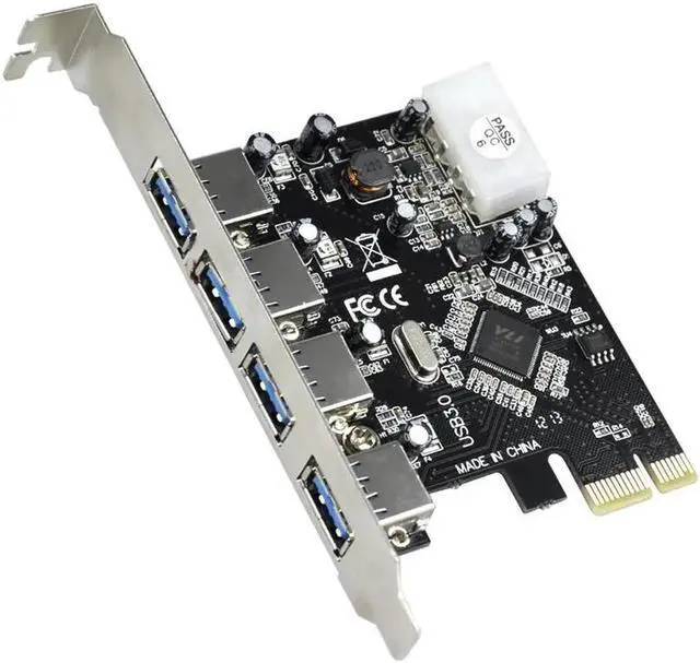 Main image of 5psc FAST USB 3.0 PCI-E PCIE 4 PORTS Express Expansion Card Adapter