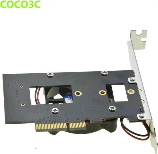 Alt view image 6 of 6 - Aomoproing PCI-e 4x to M Key NGFF SSD Adapter for SAMSUNG 950 PRO XP941 PM951 M.2 PCIe 3.0 SSD Desktop Ultra Speed Predator Fan Cooler Kit