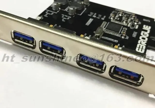 Alt view image 5 of 5 - Super-Speed 4 Ports USB 3.0 PCIe PCI Express Expansion Card for PCI-E x1/x4/x8/x16 Computer PC