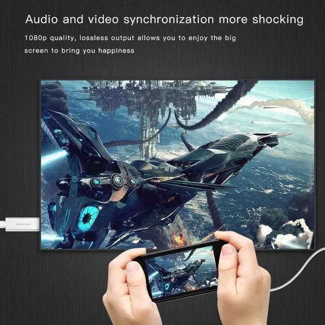 Alt view image 2 of 6 - 2 In 1 Type C and Micro USB To HDTV TV HDMI Adapter Digital AV Cable For Samsung Xiaomi Android Phone with Audio USB Cable