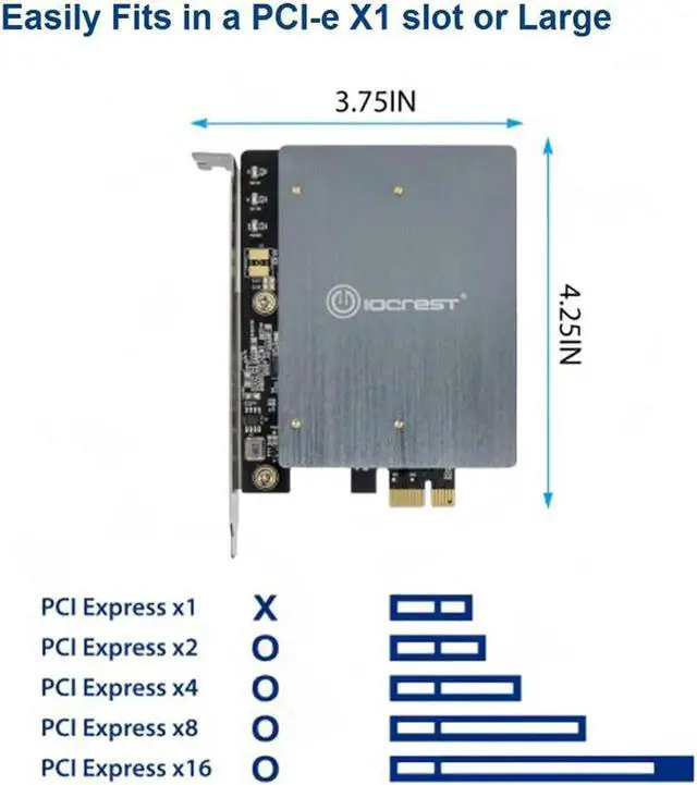 Alt view image 5 of 6 - Aomoproing Dual M.2 Ngff Sata Ssd B Key Pci-e 3.0 X1 Adapter with Heatsink Support 2230, 2242, 2260, 2280 and 22110