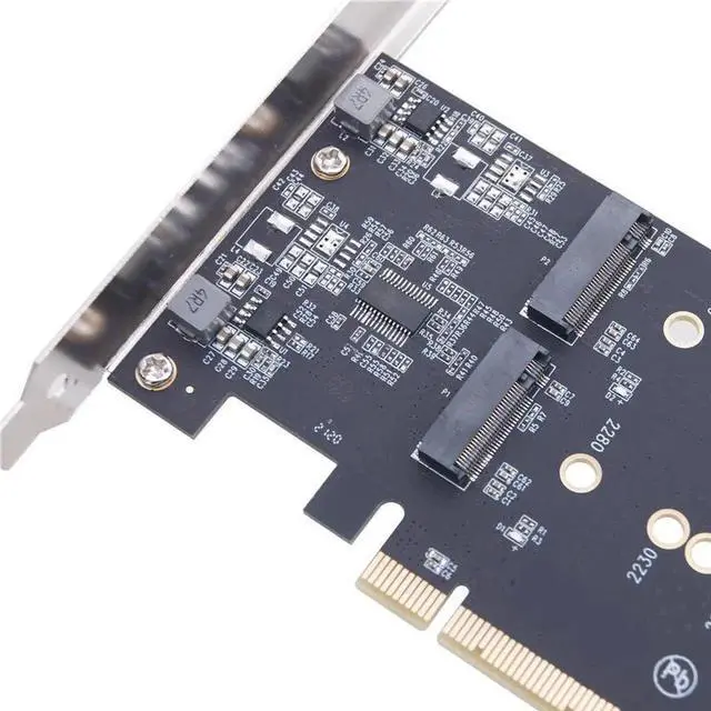 Alt view image 3 of 6 - Aomoproing PCI Express Riser Card x8 to x16 Left Slot Adapter For 1U Servers