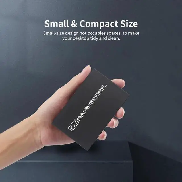 Alt view image 6 of 6 - AM-KVM 201CL 2-in-1 HDMI-compatible/USB KVM Switch Support HD 2K*4K 2 Hosts Share 1 Monitor/Keyboard& Mouse Set KVM Switch