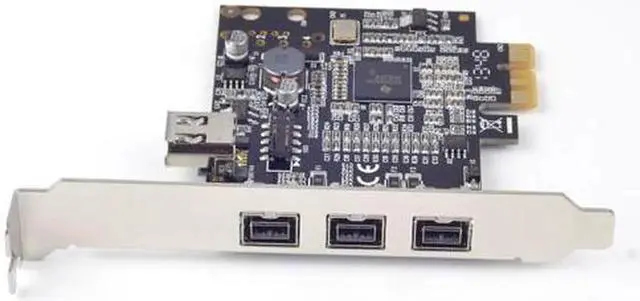 Alt view image 2 of 5 - PCI-E to 1 Port Internal 1394a + 3 Ports External 1394b FireWire Controller Card