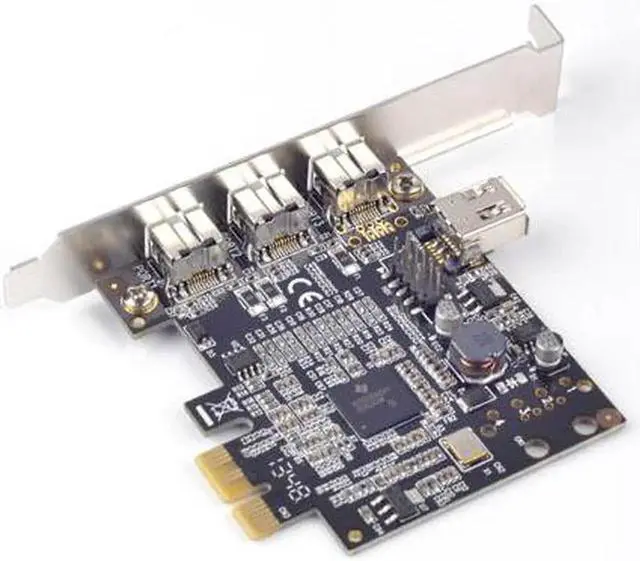 Alt view image 5 of 5 - PCI-E to 1 Port Internal 1394a + 3 Ports External 1394b FireWire Controller Card