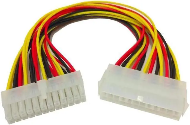 Alt view image 4 of 6 - ATX Mining 30cm 24 Pin Dual PSU Power Supply Extension Cable for Computer Adaptor Cable Connector for Miner Mining 24Pin 20+4pin