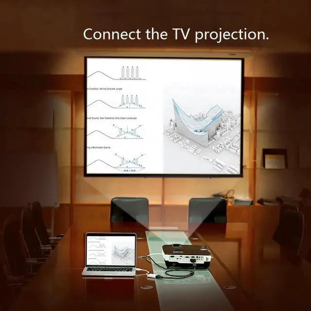 Alt view image 3 of 3 - HDMI to vga with audio hd video converter adapter cable tv computer projector adapter