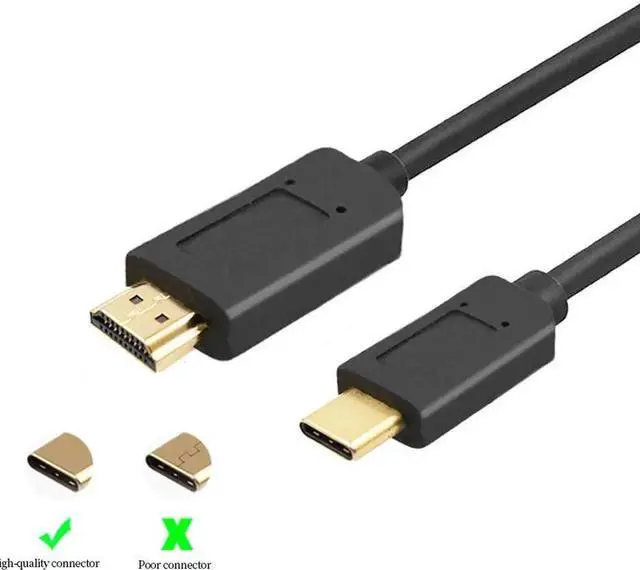 Alt view image 2 of 6 - USB C HDMI USB 3.1 Type C to HDMI Cable Adapter hdmi 4K HDTV for Macbook 2017 Microsoft 950/950XL,LG G5,HTC ULTRA,Samsung S8