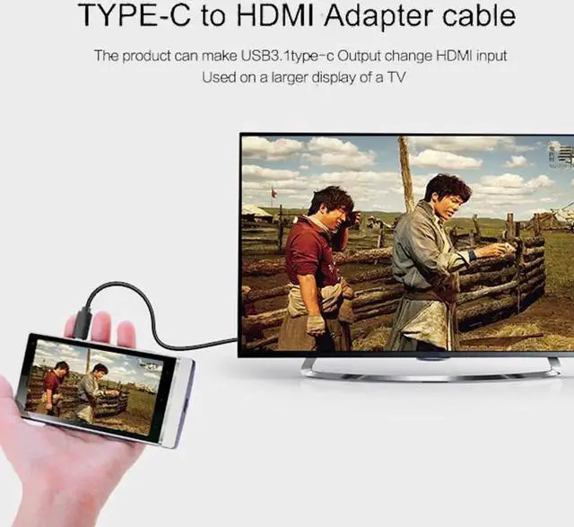 Alt view image 6 of 6 - USB C HDMI USB 3.1 Type C to HDMI Cable Adapter hdmi 4K HDTV for Macbook 2017 Microsoft 950/950XL,LG G5,HTC ULTRA,Samsung S8