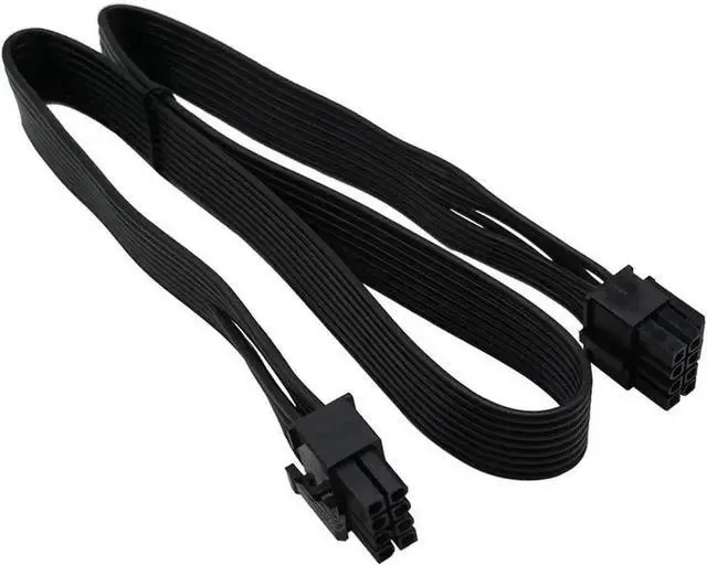 Alt view image 4 of 4 - Black CPU 8PIN 4+4PIN Modular Power Supply Cables 8Pin to 8Pin Power Cable for OCZ ZT/Great Wall