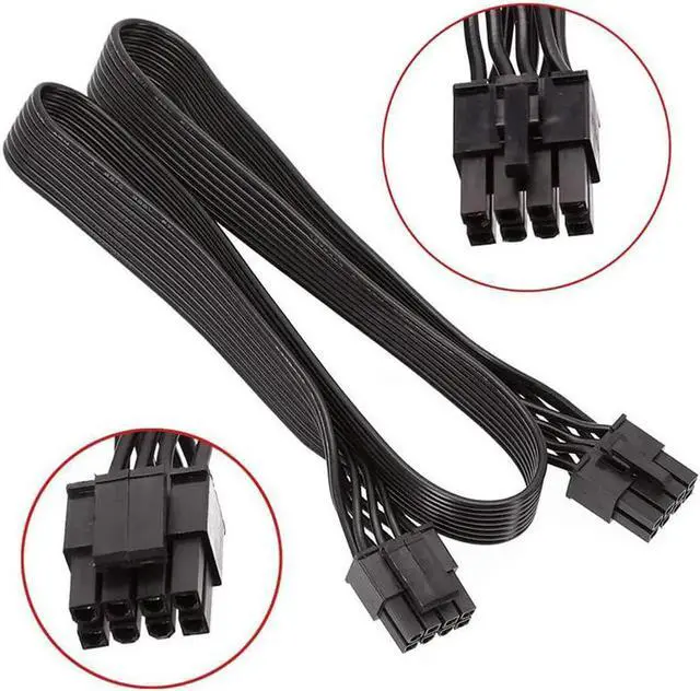 Alt view image 3 of 4 - Black CPU 8PIN 4+4PIN Modular Power Supply Cables 8Pin to 8Pin Power Cable for OCZ ZT/Great Wall