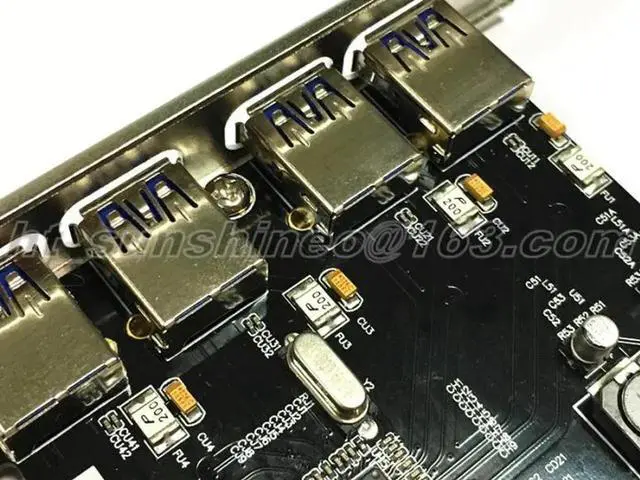 Alt view image 3 of 5 - Super-Speed 4 Ports USB 3.0 PCIe PCI Express Expansion Card for PCI-E x1/x4/x8/x16 Computer PC