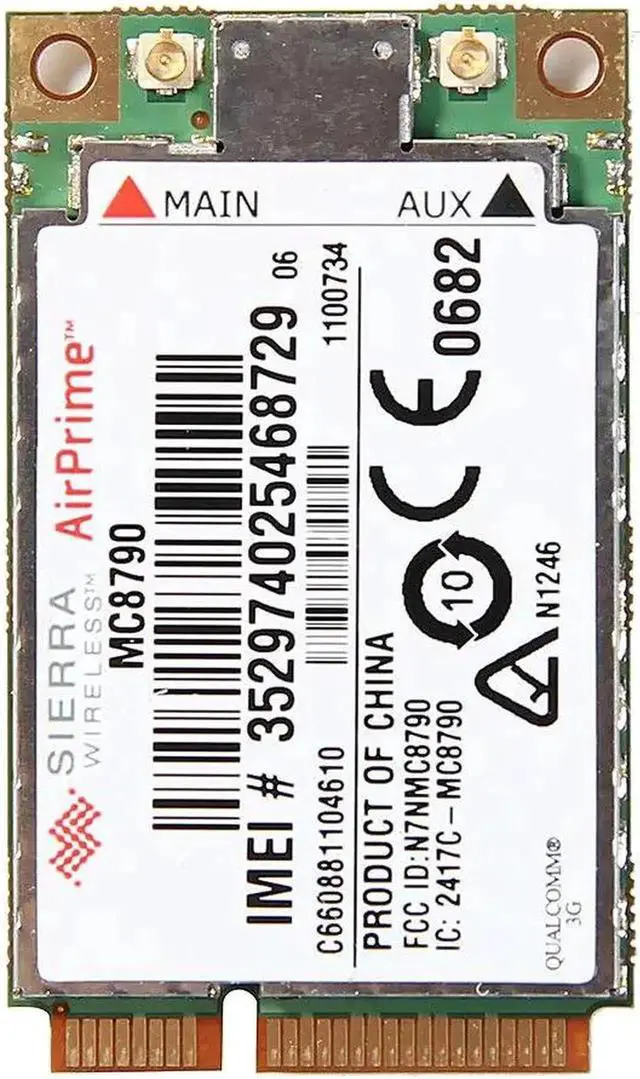 Main image of Card for Sierra Wireless AirPrime MC8790V PCI-E 2G 3G HSUPA 7.2Mbps 5.76Mbps +GPS