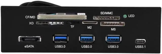 Main image of Aomoproing STW 3125 Card Reader 5.25 inches Multifunction Internal Card Reader Dashboard PC Front Panel supports M2 MSO SD MS XD CF card
