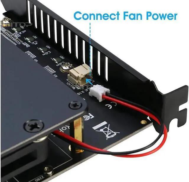 Alt view image 6 of 7 - Quad M.2 NVME SSD to PCI-E 4.0 X16 Adapter Card, High Speed 4x32Gbps Soft Raid Card with Individual LED Indicator Support 2230 2242 2260 2280 M Key M.2 NVME SSD ((PCI-e Bifurcation Required))