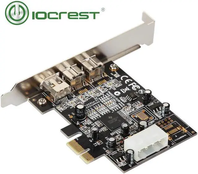 Alt view image 3 of 4 - Aomoproing IOCREST PCI Express 3 Port Firewire 1394B & 1394A PCIe 1.1 x1 Card TI XIO2213B Chipset