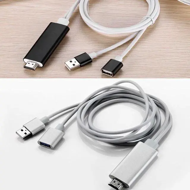 Alt view image 3 of 6 - HDMI Cable For Samsung Galaxy S8 / Iphone 7 7 Plus Note 7 Huawei Micro USB To HDMI Cable MHL Adapter HDTV TV Connector