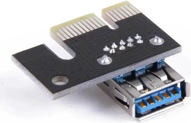 Alt view image 5 of 6 - USB 3.0 PCI Express Extender Riser Card Adapter Graphics Board PCI-E SATA 15Pin to 4pin Power Cable for BTC Mining Extract 30cm