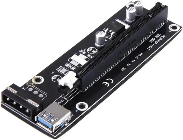 Alt view image 6 of 6 - USB 3.0 PCI Express Extender Riser Card Adapter Graphics Board PCI-E SATA 15Pin to 4pin Power Cable for BTC Mining Extract 30cm