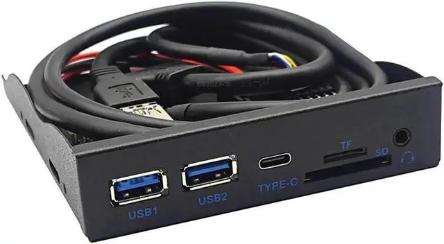 Main image of USB3.2 GEN1 5Gbps Type C & 2 x USB-A Hub 3.5 Front Panel USB 3.0 SD/Micro SD/TF 3.5" Internal Card Reader with 4-Pole 3.5mm HD-Audio for 3.5 inch Floppy Disk Bay