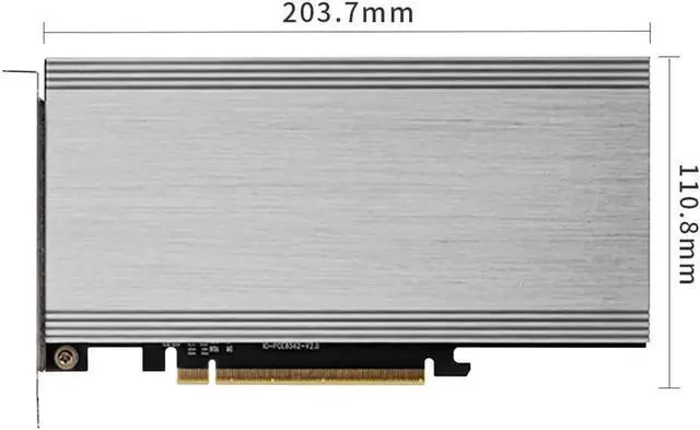 Alt view image 3 of 6 - Aomoproing 4 Ports M.2 NVMe to Pcie 3.0 X16 riser controller Adapter Card Only Support Bifurcation Motherboards