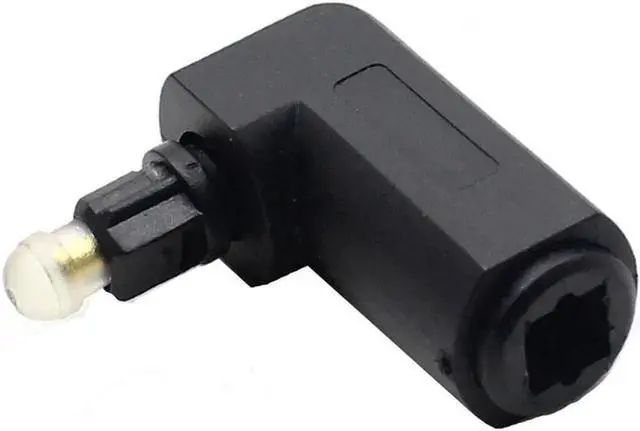 Alt view image 2 of 6 - 20pcs Toslink 90 Degree Optical Audio Cable Adapter Male to Female Right Angle 360 Rotates PC TV DVD Stereo Optical Cable