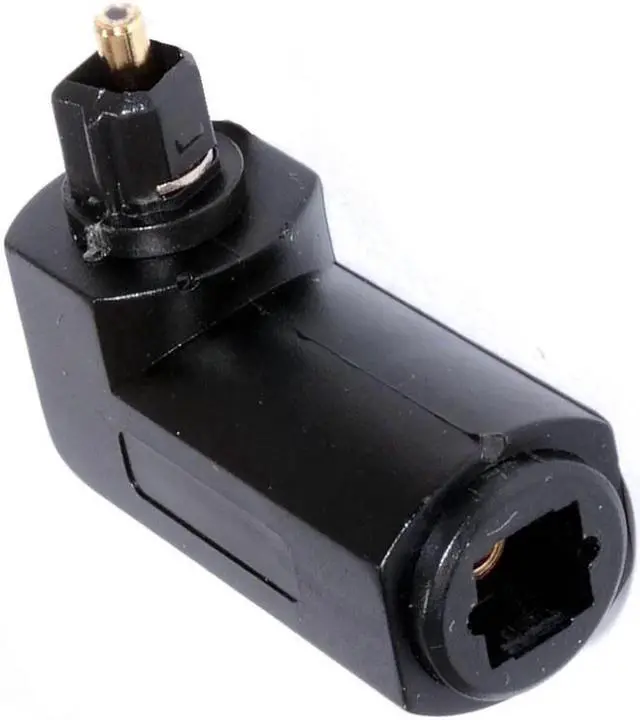 Alt view image 4 of 6 - 20pcs Toslink 90 Degree Optical Audio Cable Adapter Male to Female Right Angle 360 Rotates PC TV DVD Stereo Optical Cable