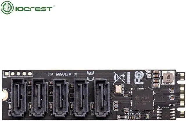 Alt view image 2 of 4 - Aomoproing M.2 (PCIe 3.0) to 5 Ports SATA III 6G SSD Adapter with SATAIII Cable support UEFI