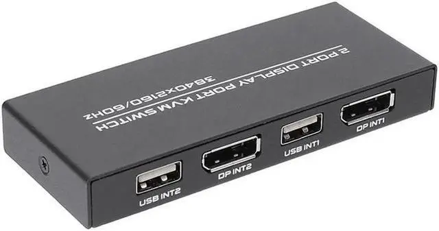 Main image of 2 Port Displayport KVM Switch 4K 60Hz USB DP KVM 2 in 1 out DP USB KVM Switch 2x1 For PC to Share Monitor Mouse Keyboard Printer(with Wired Remote )