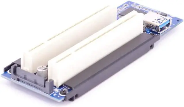 Alt view image 3 of 5 - Aomoproing Converter PCIe x1 x4 x8 x16 to Dual PCI slots adapter, pci express to 2 pci card