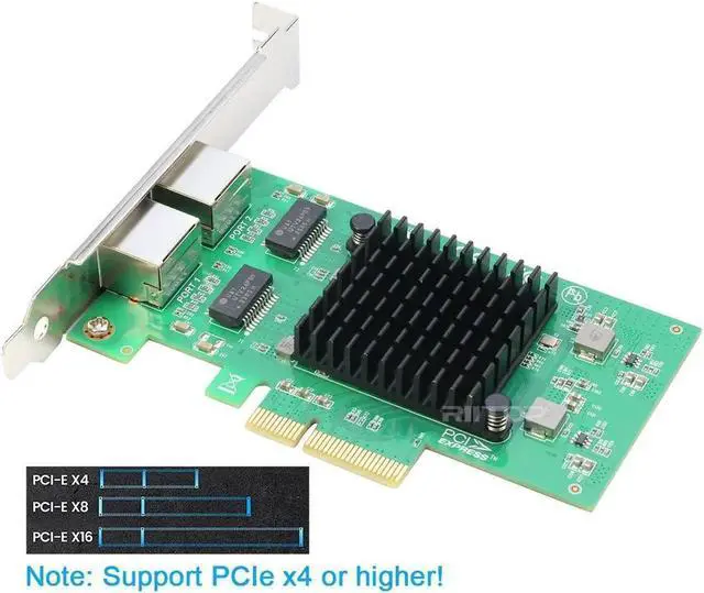Alt view image 3 of 7 - Dual Port 2.5Gb Network Card Adapter with Intel I226 2500/1000/100Mbps PCI Express X4 Gigabit Ethernet NIC Card RJ45 LAN Controller for Windows 10/11 with Low Profile Bracket