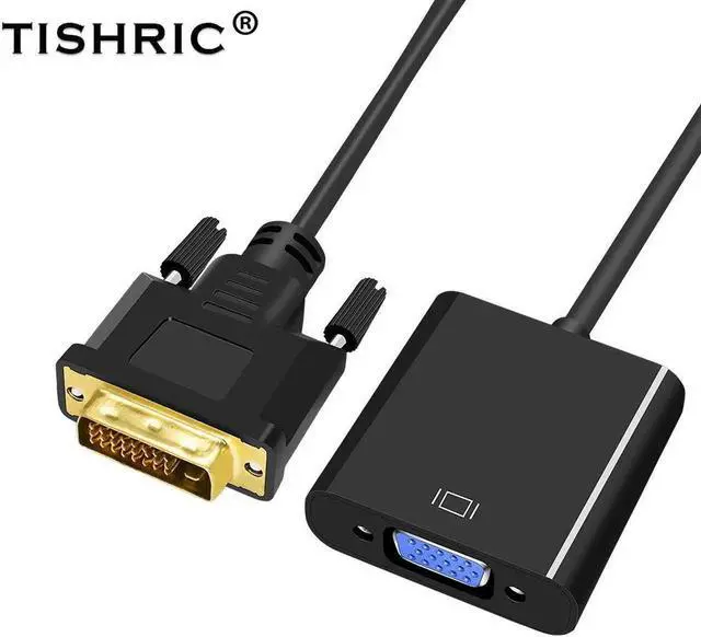 Alt view image 6 of 6 - 10Pcs DVI-D DVI To VGA Converter Adapter Video Cable 24+1 25Pin DVI-D To VGA 15Pin Active 1080P For Projector TV PS3 PC