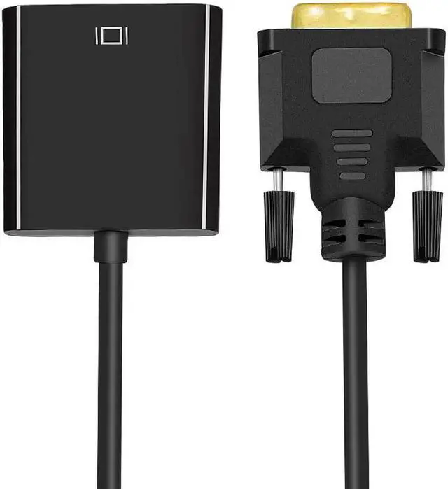 Main image of 10Pcs DVI-D DVI To VGA Converter Adapter Video Cable 24+1 25Pin DVI-D To VGA 15Pin Active 1080P For Projector TV PS3 PC