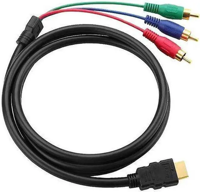 Alt view image 5 of 6 - 10pcs HDMI to 3 RCA Audio Video AV TV Composite Adapter 5FT 1.5M 3RCA RGB Cable For XBOX 360 for PS3 HDTV 1080P
