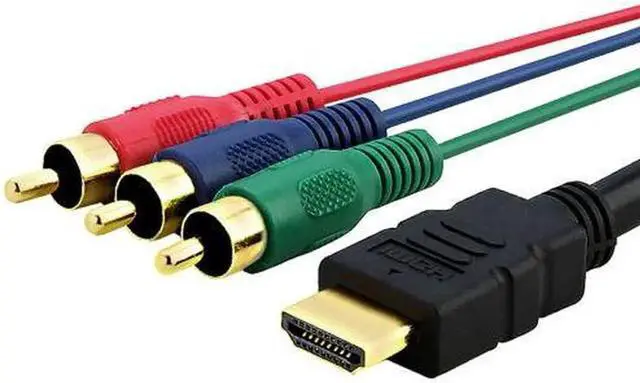 Alt view image 4 of 6 - 10pcs HDMI to 3 RCA Audio Video AV TV Composite Adapter 5FT 1.5M 3RCA RGB Cable For XBOX 360 for PS3 HDTV 1080P