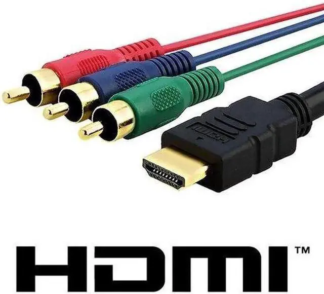 Alt view image 3 of 6 - 10pcs HDMI to 3 RCA Audio Video AV TV Composite Adapter 5FT 1.5M 3RCA RGB Cable For XBOX 360 for PS3 HDTV 1080P