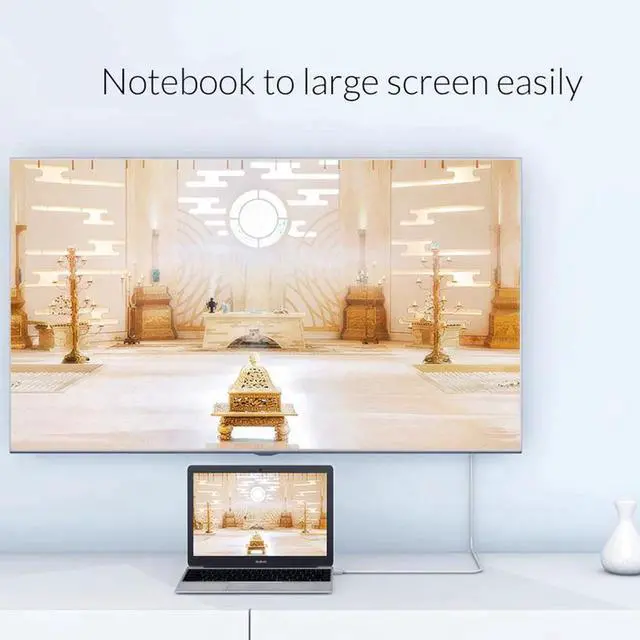 Alt view image 3 of 6 - USB C HDMI Cable Type C to HDMI Adapter UHD 4K@60Hz Thunderbolt 3 for MacBook Pro Galaxy S9/S8 Mate 20/10 Pro P20 TV