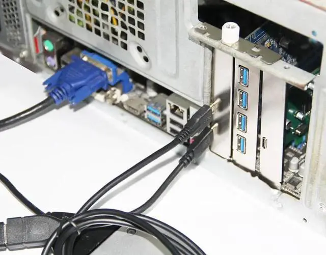 Alt view image 2 of 6 - Aomoproing 2 ports USB 3.1 Type-C PCI express Card + PCIe low profile bracket pci-e 4x to usb3.1 Type C adapter SuperSpeed 10Gbps USB-C