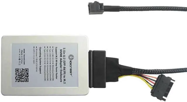 Alt view image 3 of 6 - Aomoproing M.2 Adapter M.2 NVMe SSD to PCI-e U.2 SFF-8639 Adapter PCIe M2 Converter with Enclosure Cable for Desktop Computer Component NEW