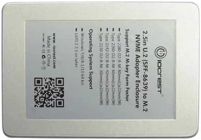 Alt view image 2 of 6 - Aomoproing M.2 Adapter M.2 NVMe SSD to PCI-e U.2 SFF-8639 Adapter PCIe M2 Converter with Enclosure Cable for Desktop Computer Component NEW