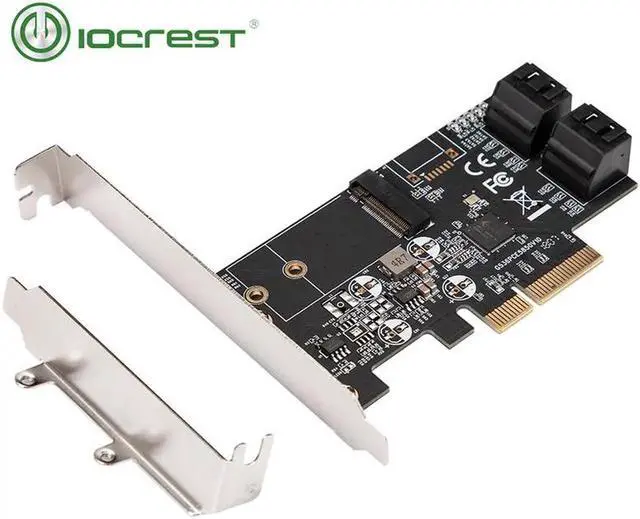 Main image of Aomoproing Internal 4 Port Non-Raid SATA III 6GB/S with M.2 B-Key 22x42 Pci-E X4 Controller Card for Desktop PC Support SSD and HDD