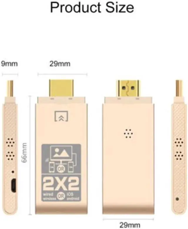 Alt view image 4 of 6 - Wireless HDMI Adapter Dual System Dual Mode Phone to HDTV Display Wifi Micro HDMI Adapter for iOS Android TV Dongle