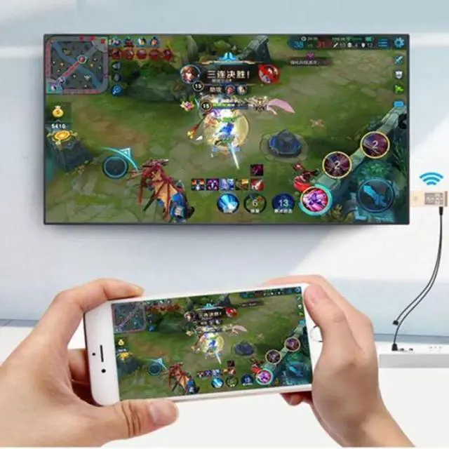 Alt view image 3 of 6 - Wireless HDMI Adapter Dual System Dual Mode Phone to HDTV Display Wifi Micro HDMI Adapter for iOS Android TV Dongle