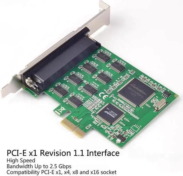Main image of PCI-e PCI express to 8 Serial RS232 Ports PCI E Multi I/O Card with Fan-out Cable Chip SystemBase